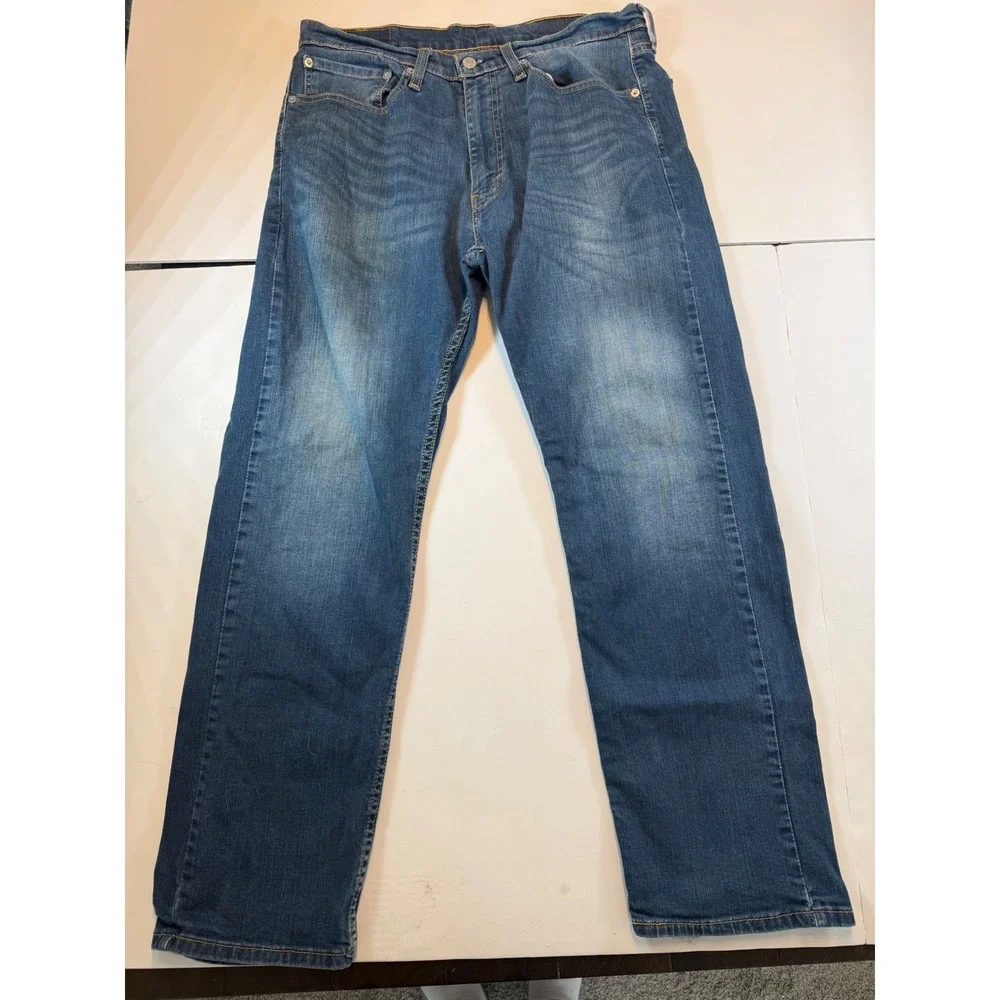 Levis 505 Regular Fit Mens Jeans Blue WaterLess Denim W34 L30 00505-1064